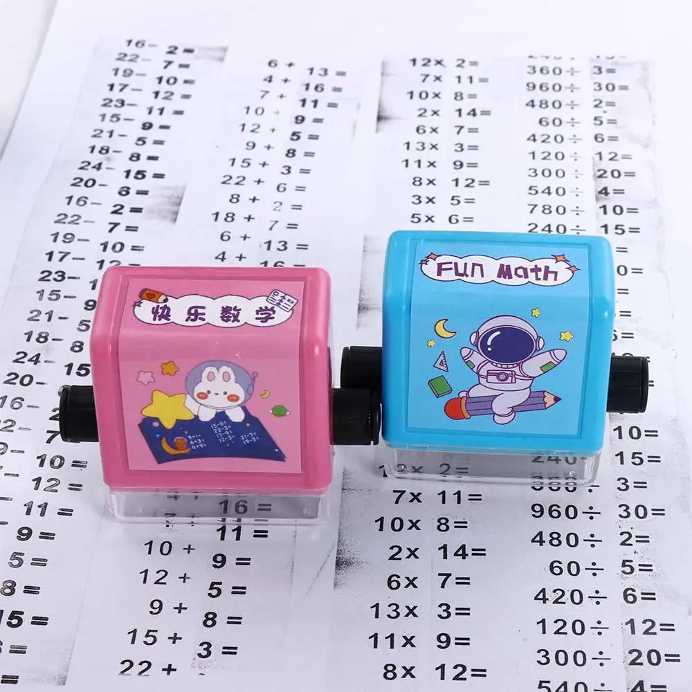 Addition Teacher Supplies Student Stationery Division Arithmetic Stamp Math Calculate Number Rolling Stamp Math Practice Roller