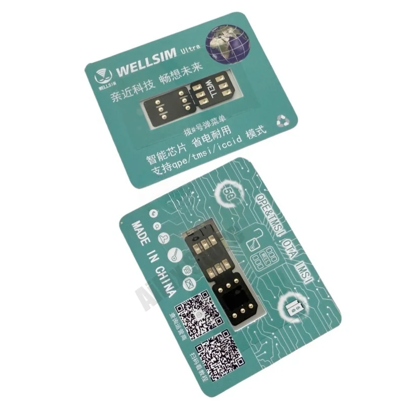 2 Pçs/lote Mais recente Wellsim Pro V4.1 Versão Dobrável com Modo QPE Esim MEP para iPhone 16 15 14 13 12 11 8 7 X