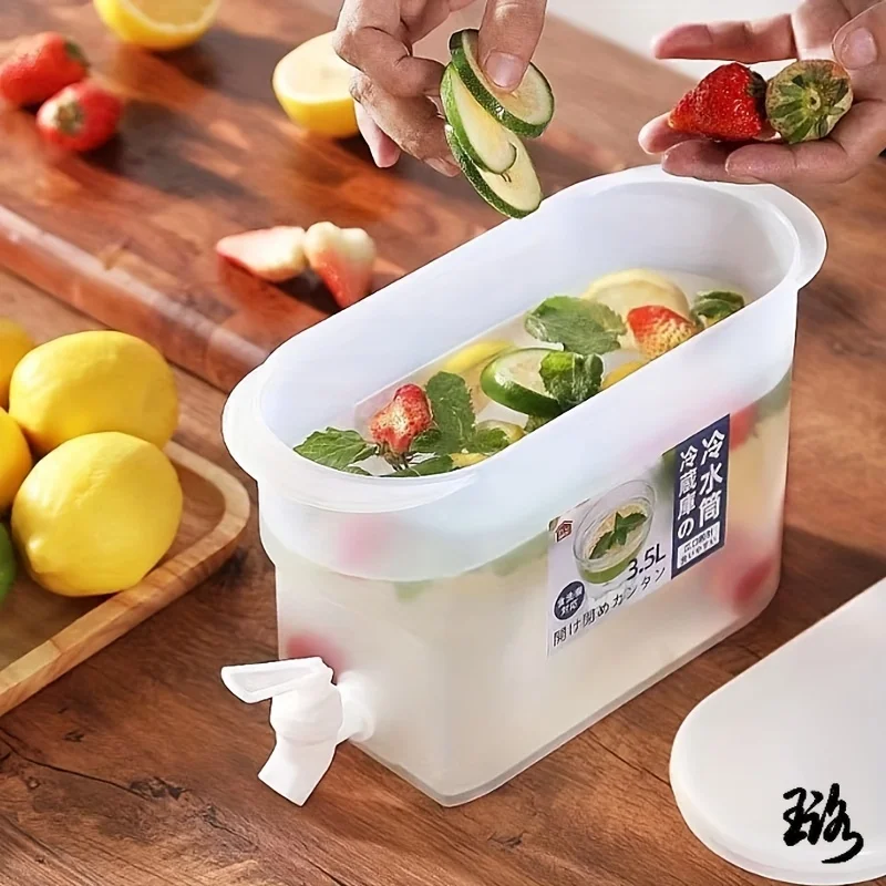 Cold Kettle With Faucet Refrigerator Fruit Drink Bucket Tea Cold Drink Kettle Cold Water Bucket Container Cola Cool Kettle Box