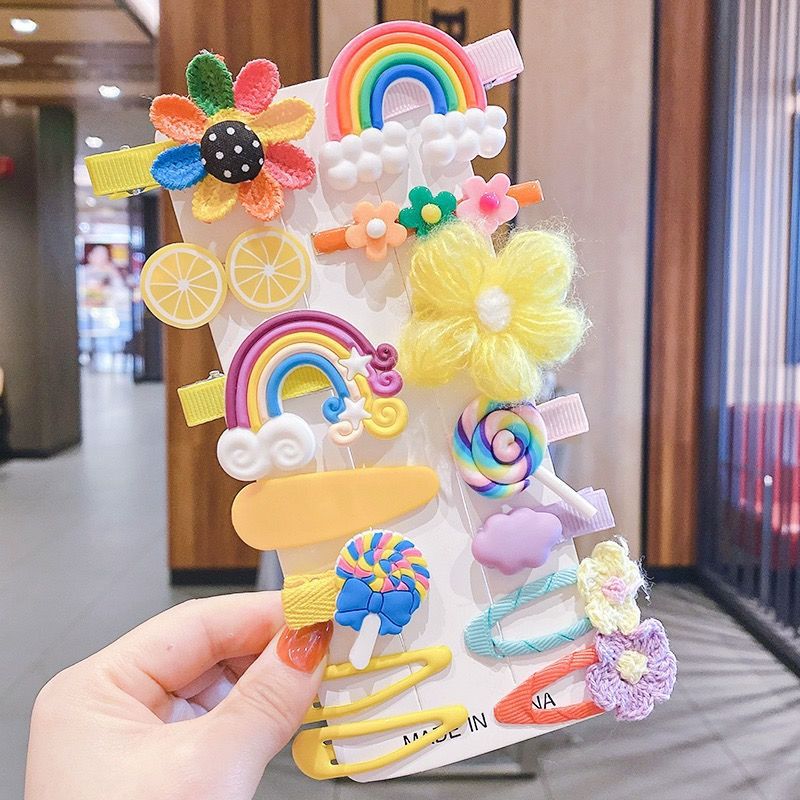 1 Bộ Trẻ Em Hoạt Hình Dễ Thương Hoa Trái Cây Cao Su Kẹp Tóc Bé Gái Đáng Yêu Tóc Kẹp Tóc Trẻ Em Ban Nhạc Phụ Kiện Tóc Quà Tặng