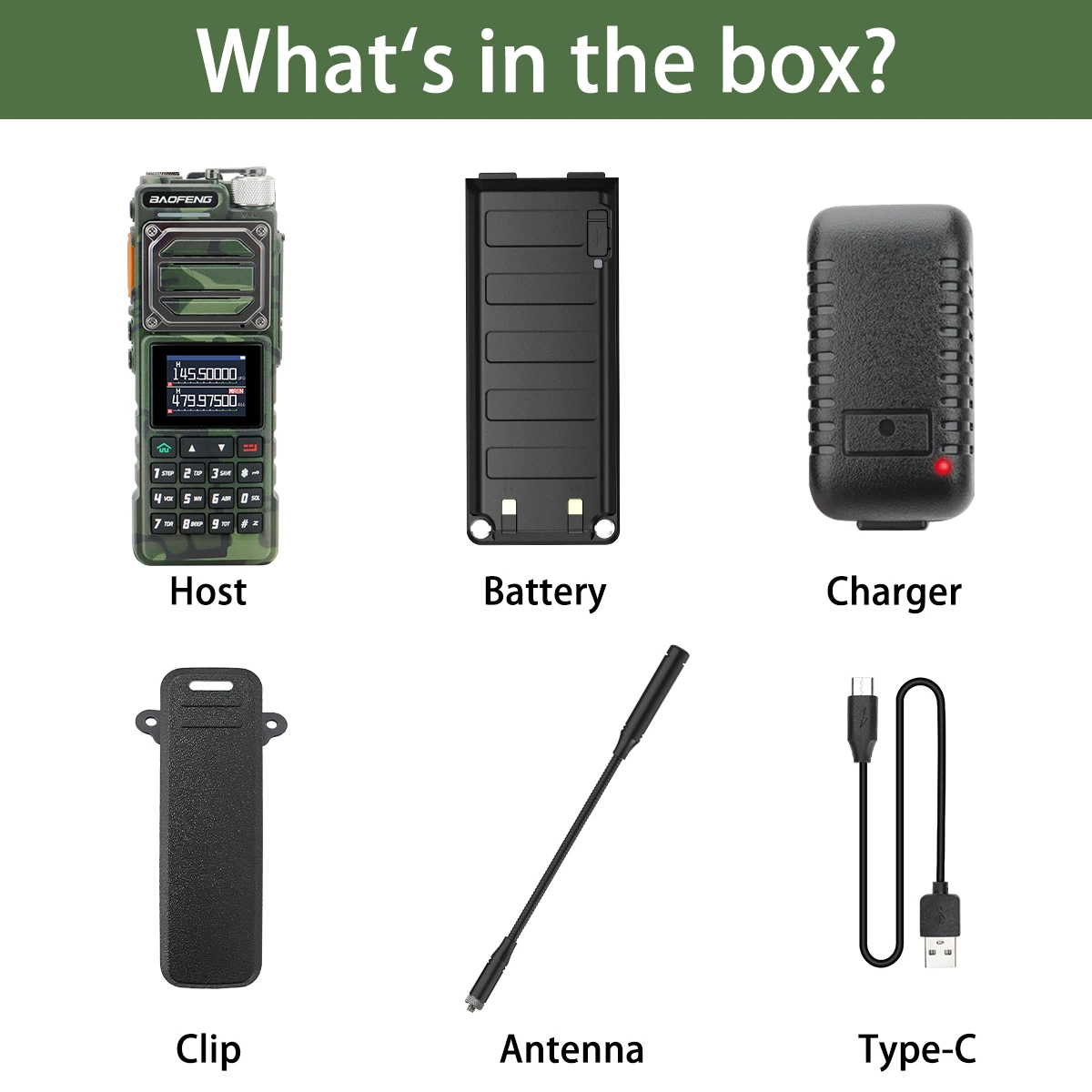Baofeng UV-25 Walkie Talkie Drahtlose Kopierfrequenz Multiband UHF VHF Air Band 999CH NOAA Typ-C Ladegerät AM Ham Zweiwegradio