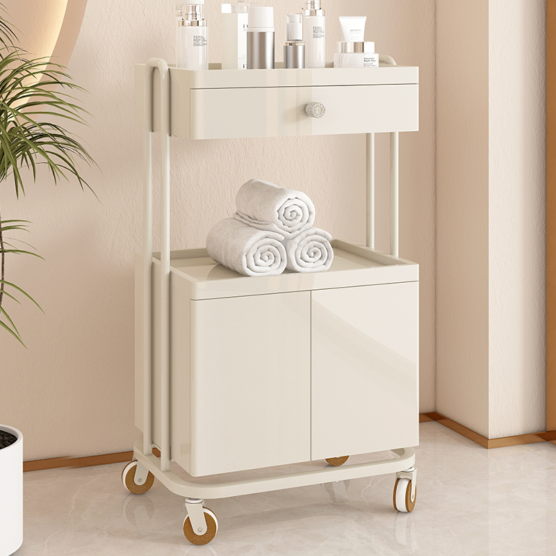 Carro de belleza, carrito de viento para crema, estantes especiales para SPA de salón de belleza, carrito de herramientas de almacenamiento para el hogar para recoger orejas de alta calidad