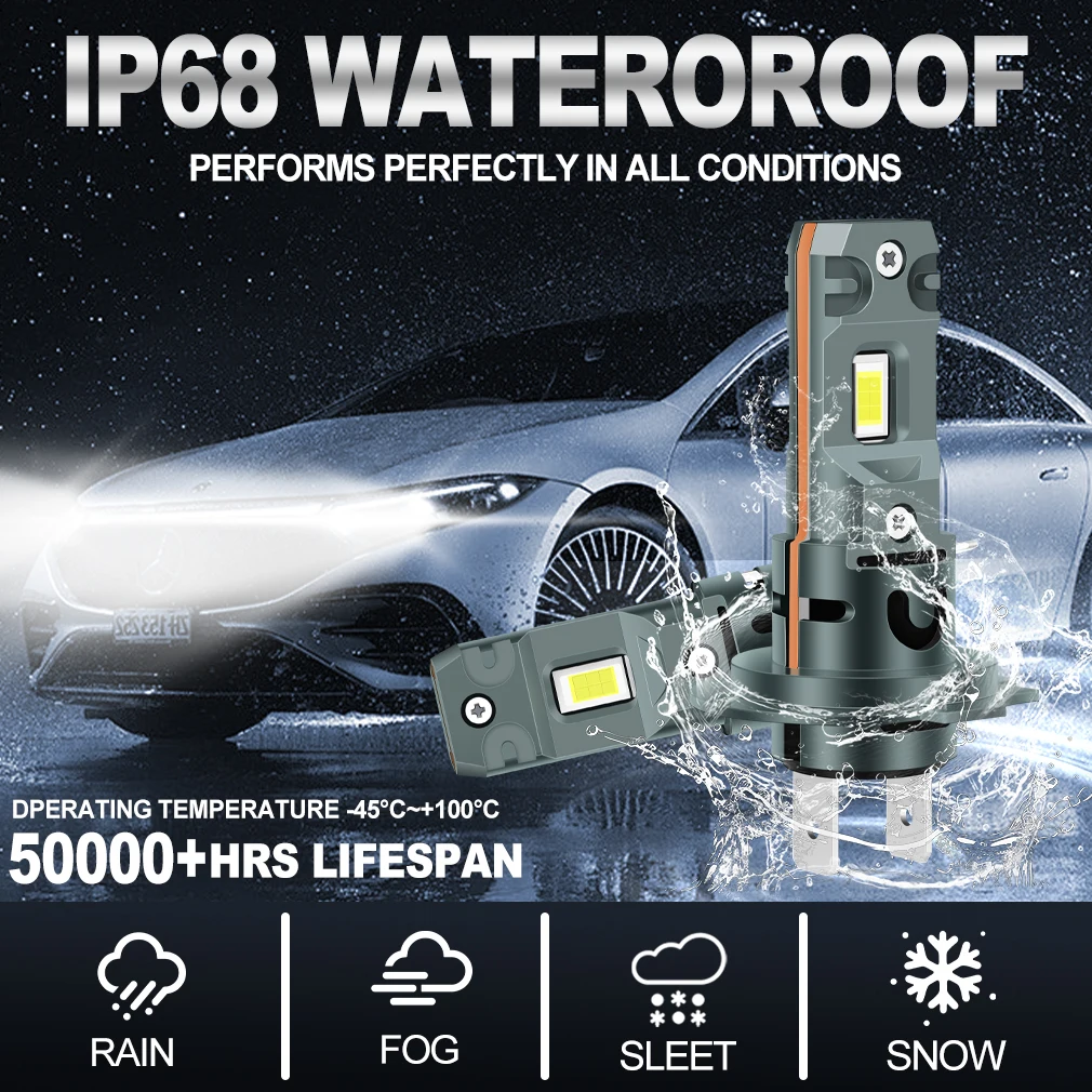 XSTORM H7 LED-licht 20000LM 120 W H11 H4 LED-koplamp Canbus 9005 9006 Autolampen Autokoplamp Mistlamp Turbolicht 6500 K
