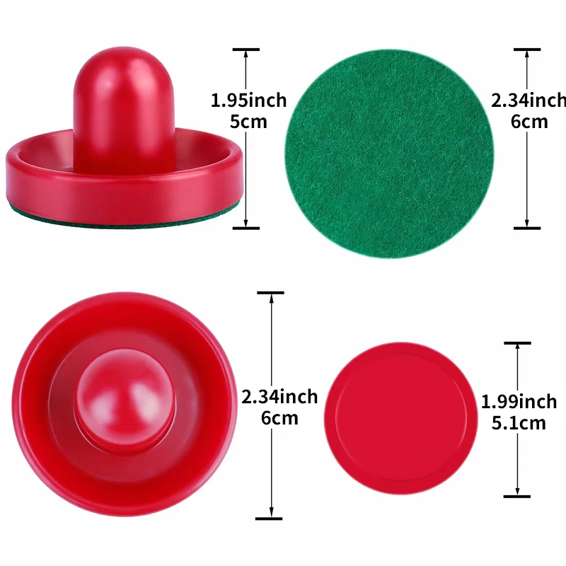 8pcs/set Standard Plastic Air Hockey Pushers And Pucks Replacement For Game Tables Goalies Accessories