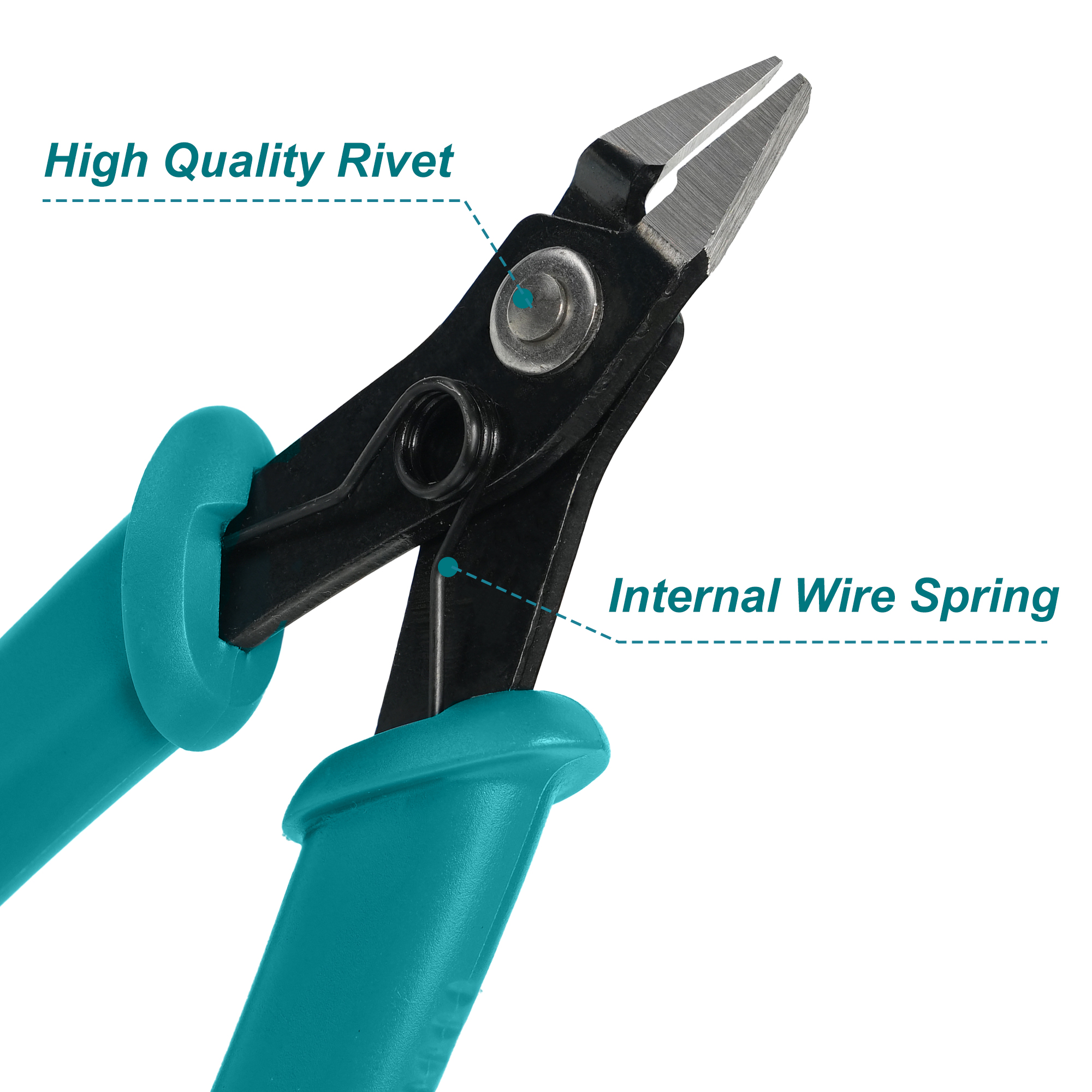 LIBRATON 5.12" Micro Wire Cutter, Precision Mini Flush Cutters and Clean Cut Pliers for Electronics, Model, Jewelry, Model Kits