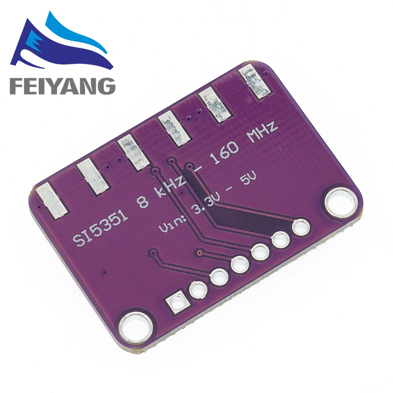 1 peça dc 3v-5v si5351a si5351 i2c gerador de relógio módulo de placa de fuga gerador de sinal relógio 8khz-160mhz para arduino