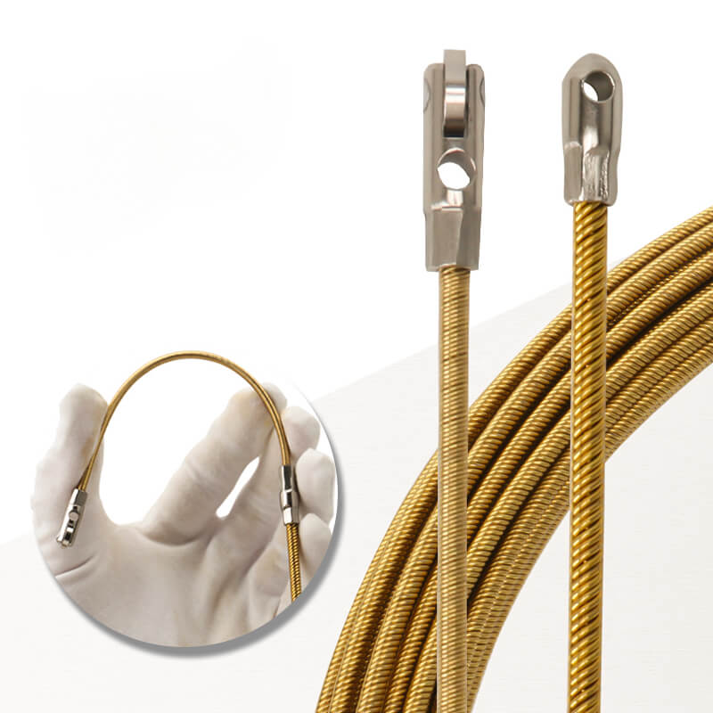 Universal-Draht-Einfädelgerät, 5/10 m Feder, hohe Elastizität, Seilziehgerät mit Riemenscheibe, Elektriker-Draht, Blei, Kabelzieher