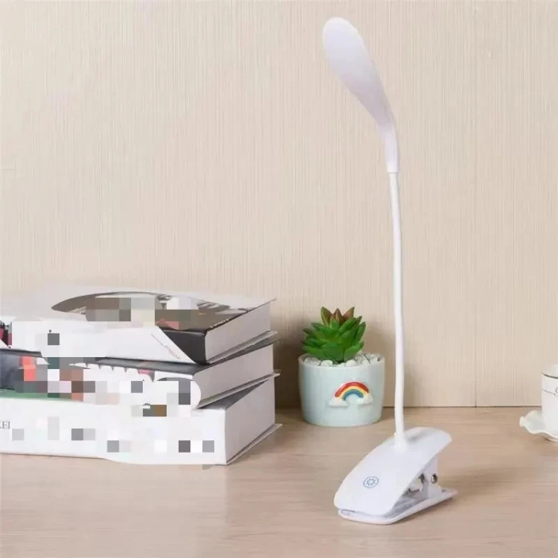 Carregamento usb duckbill lâmpada de mesa três níveis toque escurecimento quarto cabeceira led proteção para os olhos aprendizagem lâmpada clipe livro lâmpada