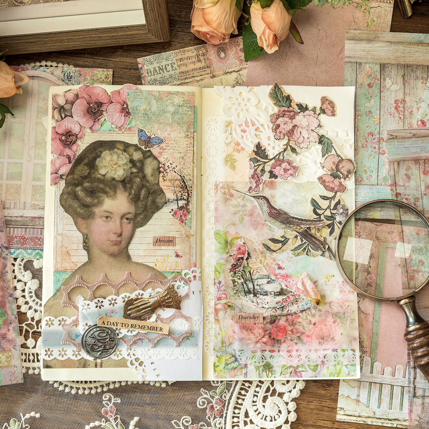 20 шт., винтажная бумага для скрапбукинга