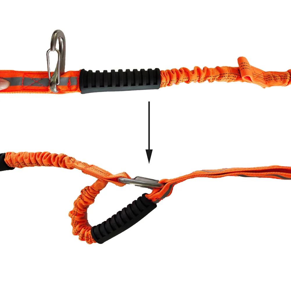 Linhas de doca elásticas corda marinha bungee cabos laços de choque para caiaque watercraft jet ski pontão canoa potência com tira reflexiva