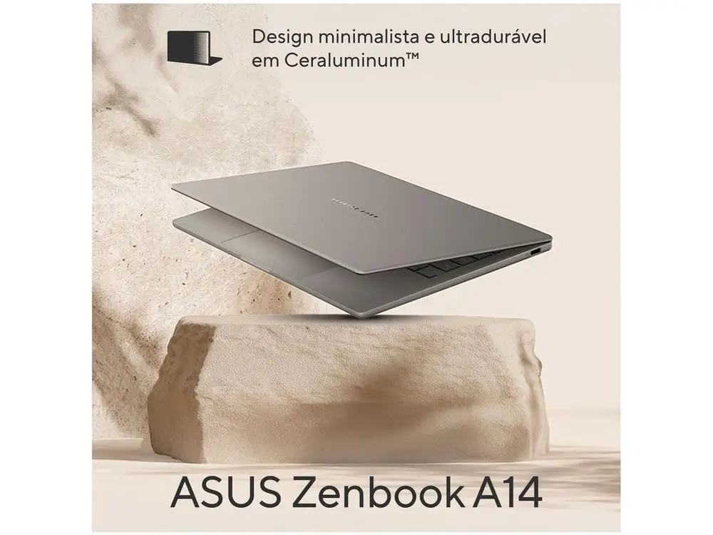 Notebook ASUS Zenbook A14 UX3407QA-QD391W Qualcomm Snapdragon 1TB SSD 32GB RAM 14" Windows 11