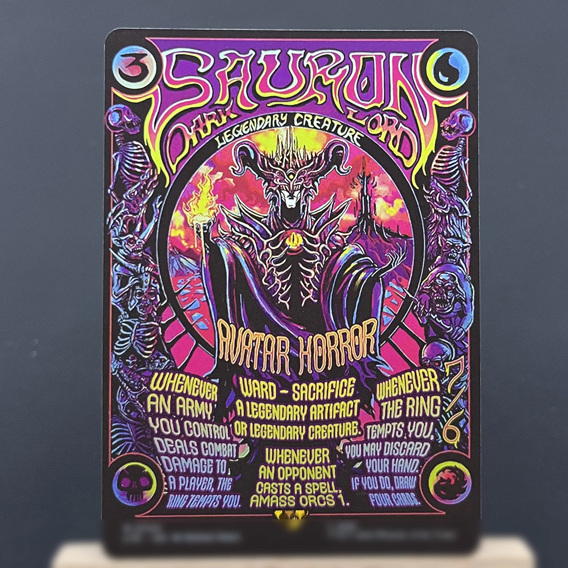 LTR LTC FOIL1-I03 Карты прокси-сбора Tcg The One Ring Sol Ring Sauron, the Dark Lord Orcish Bowmasters Mount Doom Gather