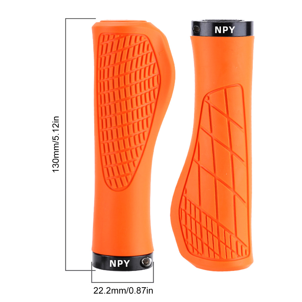 1คู่จักรยานเสือภูเขาHandlebar Grips Anti-Skidสบายล็อคจักรยานGripsยางนุ่มMTBจักรยานGripsขี่จักรยานชิ้นส่วนจักรยาน