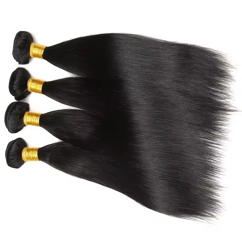 12a pacotes de cabelo humano reto brasileiro negócio 100% extensões de cabelo humano virgem não processado cor natural 1/3/4 pacotes à venda