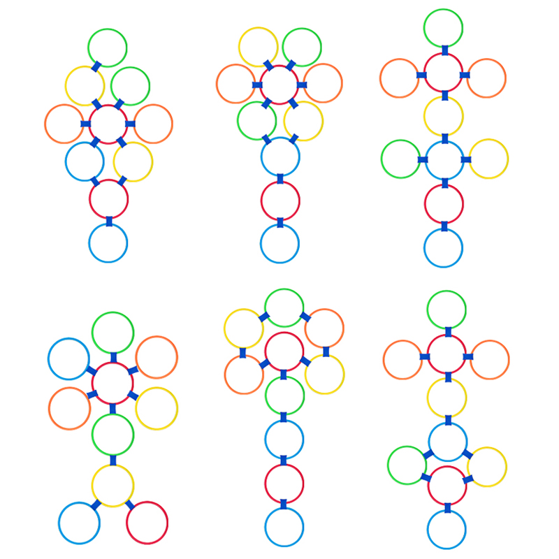 Children Jump Grid Outdoor Game Parent-child Interactive Toys Kindergarten Early Education Teaching Aids Sensory Training Circle