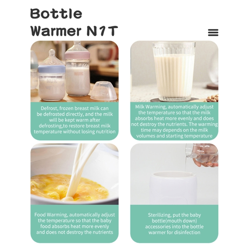 効率的な哺乳瓶ヒーター便利なベビーフィードウォーマークイックヒートボトル暖かい A2UB