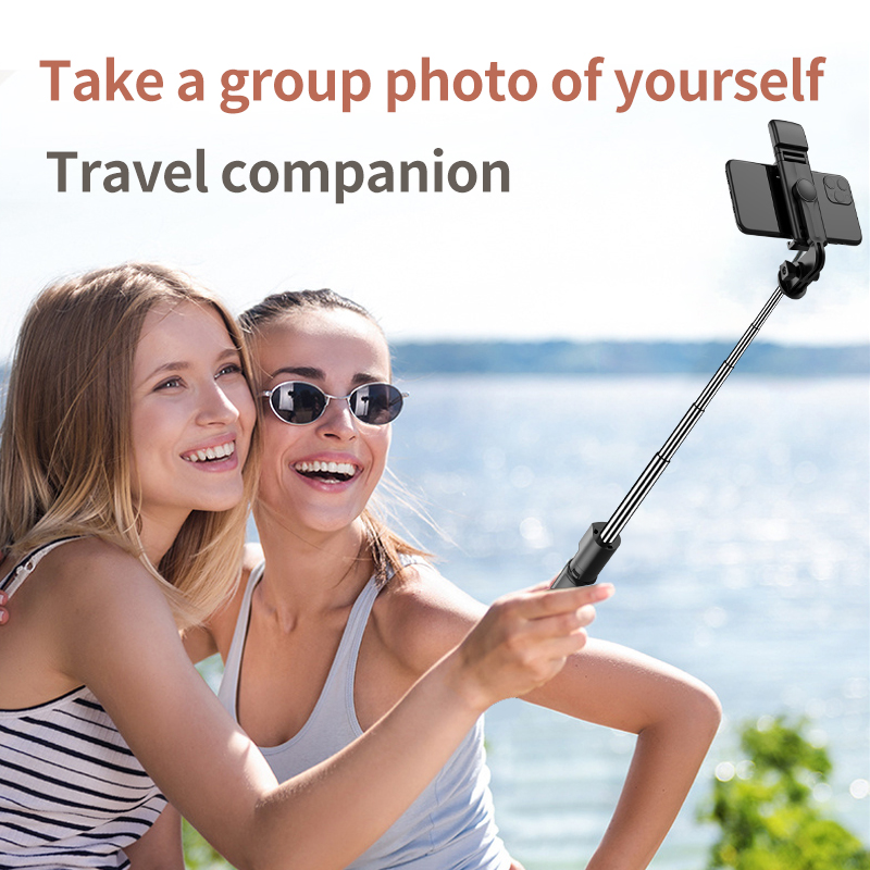 FANGTUOSI Bluetooth inalámbrico Selfie Stick Mini trípode extensible monopié obturador remoto para iPhone Samsung Xiaomi soporte de teléfono