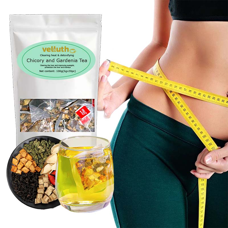 Chicory Gardenia tea, rich in antioxidants, enhances immunity, caffeine free, sugar free, vegan, 20 packs