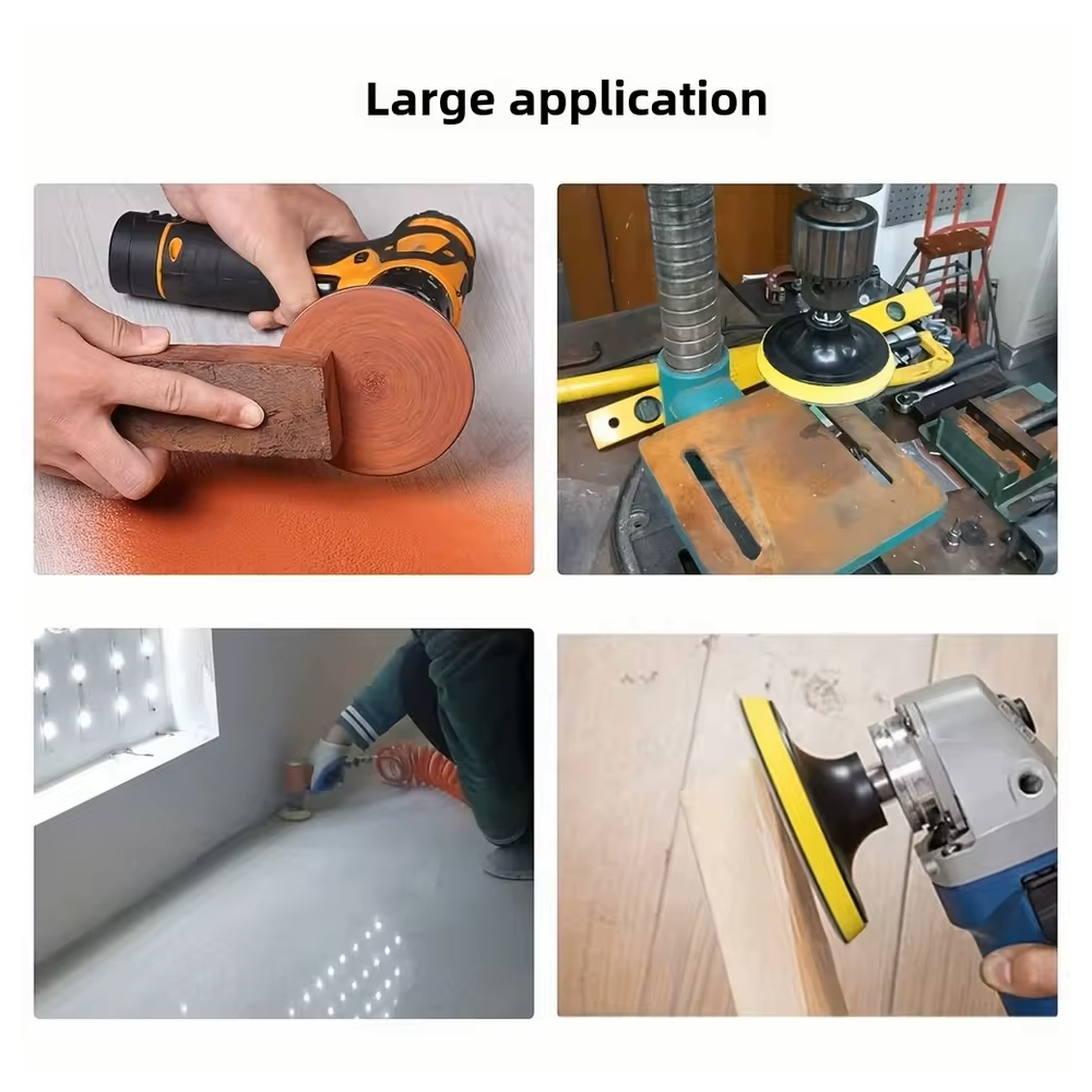 Hook and Loop Backing Pad 3/4/5/6/7 Inch 1 Pcs with Drill Rod M10 M14 for Sanding Holder Disc Polishing and Finishing Metal