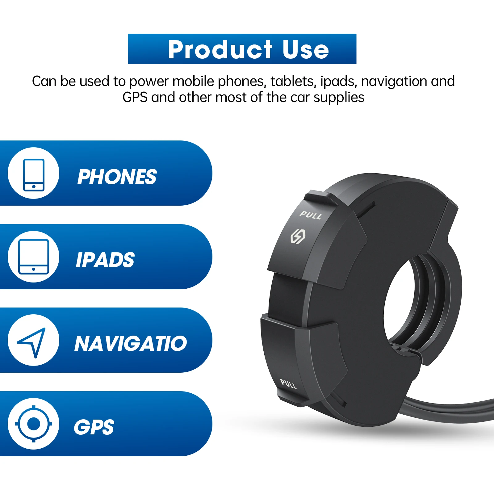 รถจักรยานยนต์ USB Charger QC3.0 Handlebar Fast CHARGING 12/24V กันน้ํา Handlebar Mounting Bracket กล้องชาร์จโทรศัพท์