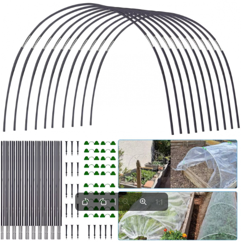 Gardening Small Arch Shed Support Frame Vegetable Garden Greenhouse Fiberglass Support Rod