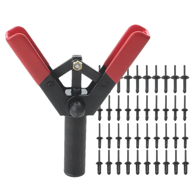เครื่องมือ Rivet Heavy Duty Riveter 40 ชิ้นไนลอน Rivets ยานยนต์โลดโผนเครื่องมือ Rivet Nut เครื่องมือ Riveter เครื่องมือสําหรับโลหะไม้