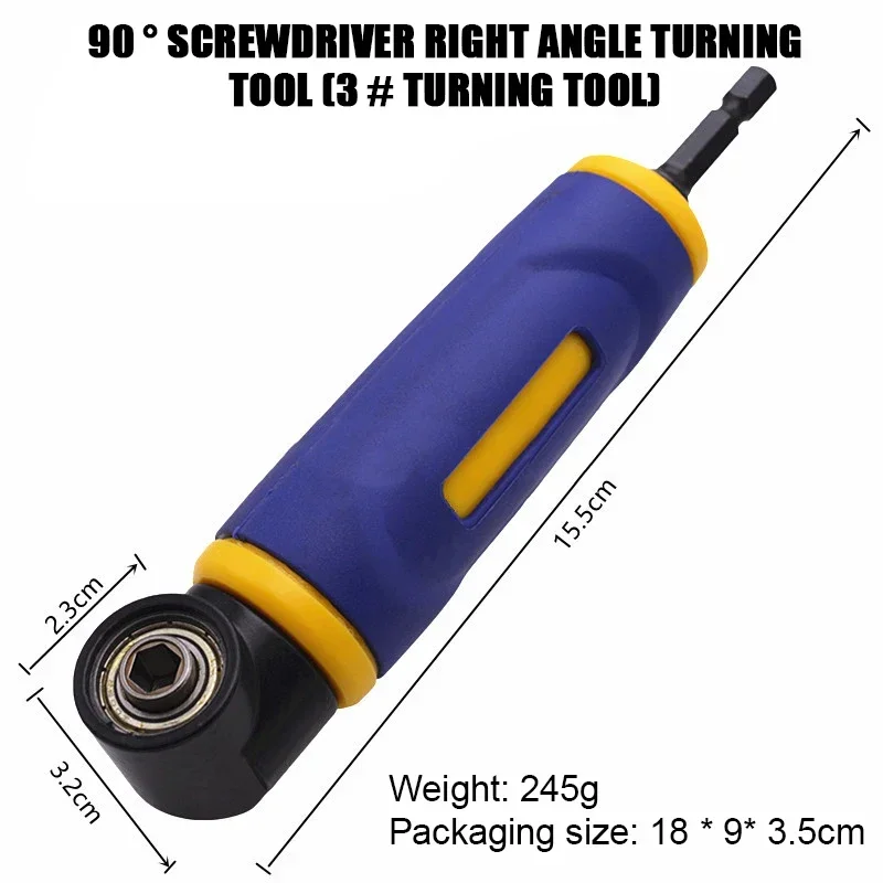 Adattatore per trapano ad angolo retto da 105 gradi Punta di prolunga per albero flessibile per cacciavite Utensile manuale Trapani elettrici Accessori per angolo