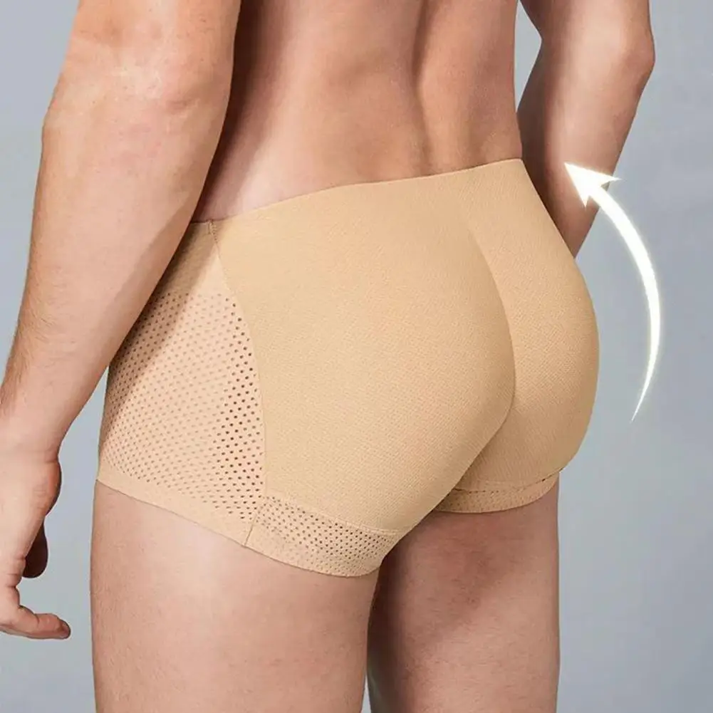 Fake Buttock Body Shaper Men Seamless Hip Lift Underwear Padded Butt Enhancer Men Hip Pad Shorts Panties Fake Butt Men Shorts