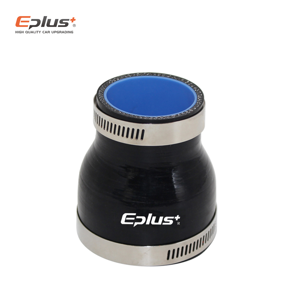 EPLUS Universal-Silikonschlauch, gerade, großer bis kleiner Anschluss, Auto-Ladeluftkühler, Turbo-Ansaugrohr-Kupplung, Schwarz, verschiedene Größen