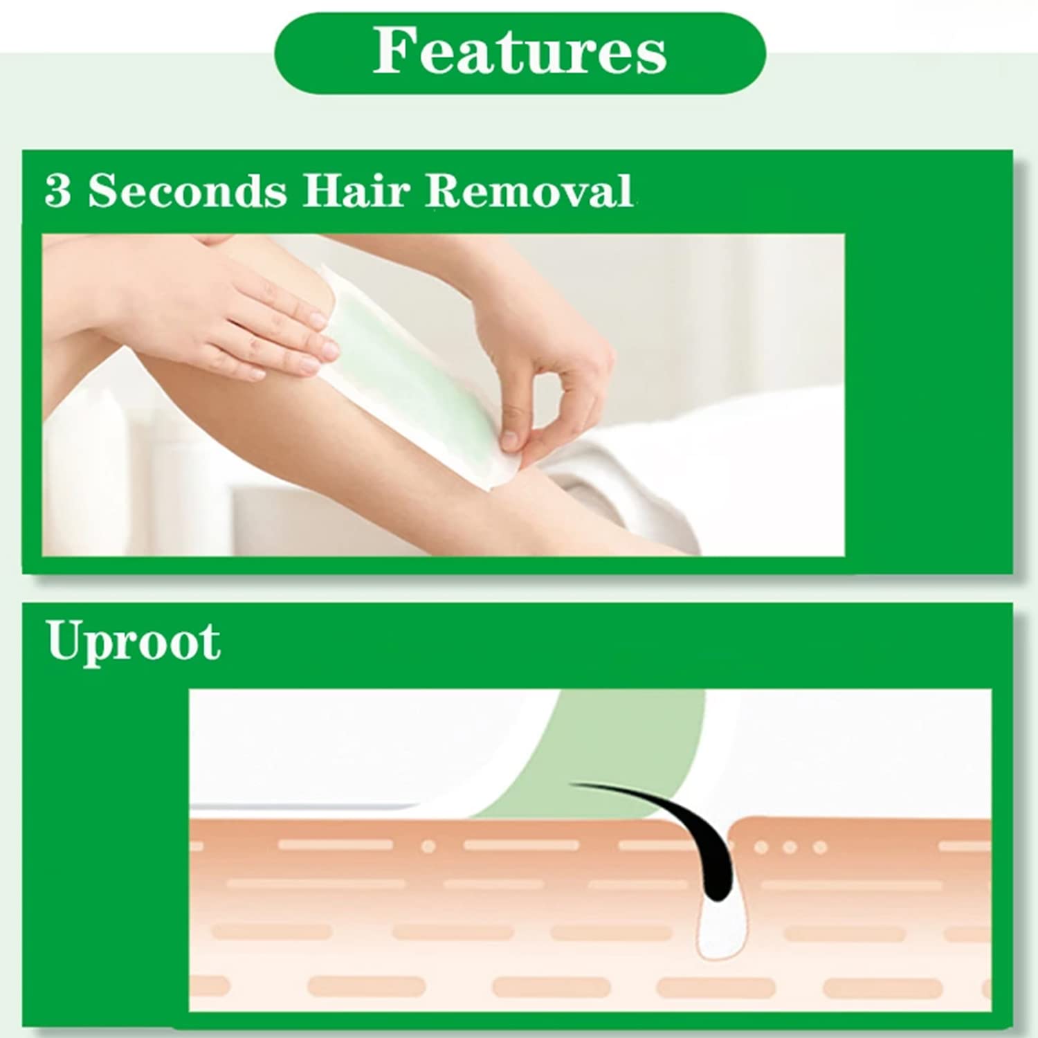 20Pcs Set Professional Hair Removal Wax Strips For Depilation Double Sided Non Woven Depilatory Paper For Leg Body Face