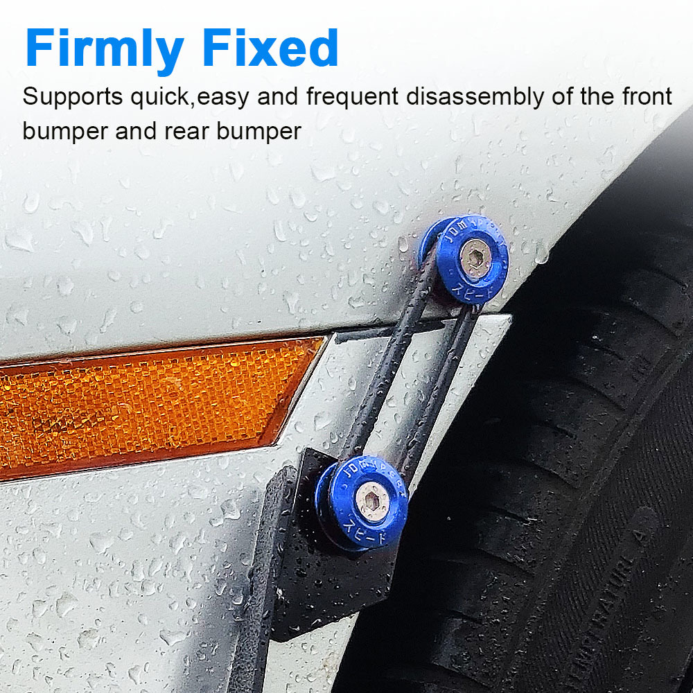 Arandelas universales de aluminio para guardabarros de parachoques, sujetadores de liberación rápida para tornillos desmontables Honda Civic Kia Mitsubishi