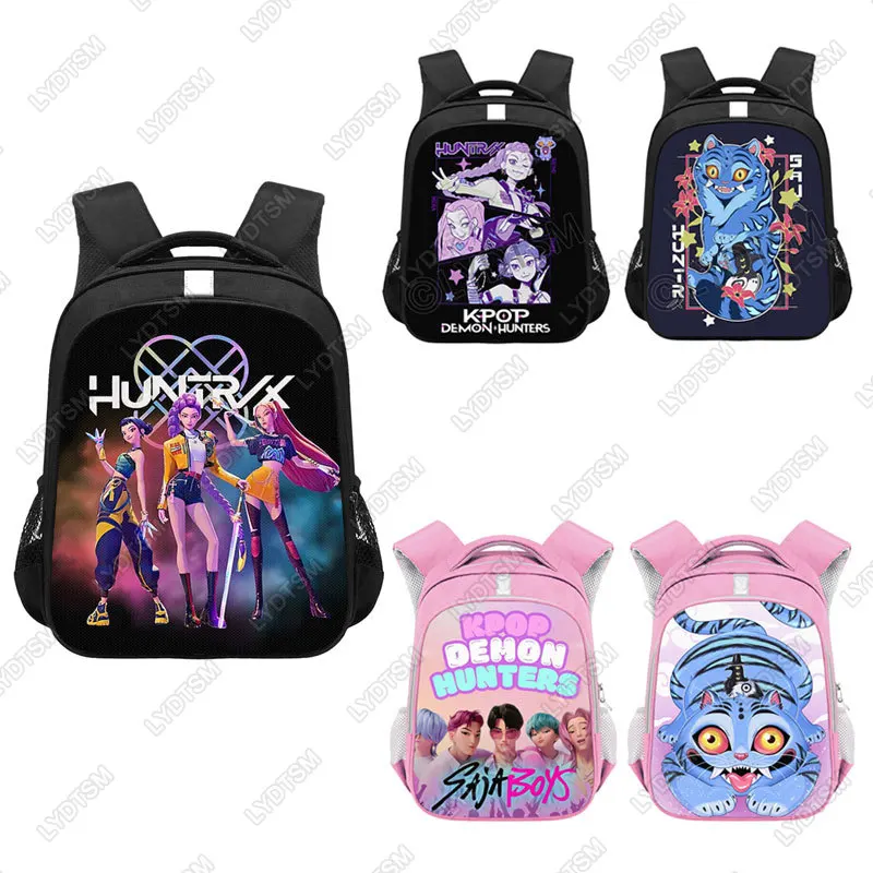 14/16 Inch KPop Demon Hunters Backpack for Teens Daypack Saja Boys Children School Bags Mira Rumi Zoey Laptop Backpacks Bookbag