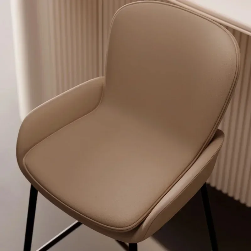 Insel Esstisch Bar Stuhl Hohe Leder Eisen Partys Barhocker Elegante Luxus Ergonomie Gabello Cucina Alto Bar Möbel