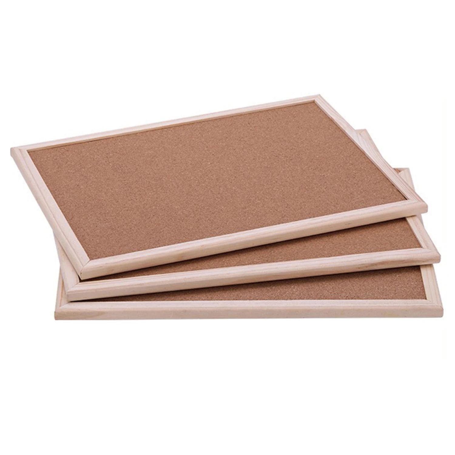 Cork Wood Wall Hanging Bulletin Board Announcement Message Photo Display Memo Frame Board Home Office School DIY Decoration