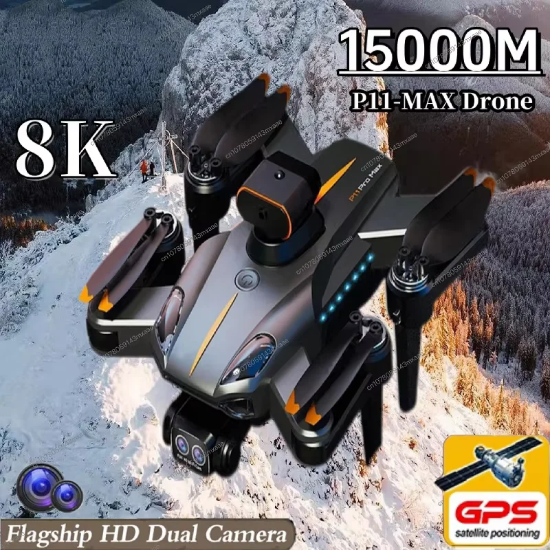 Nuevo Dron P11 Max 8K profesional HD fotografía aérea cámara Dual 5G GPS evitación de obstáculos sin escobillas Quadrotor 15000M