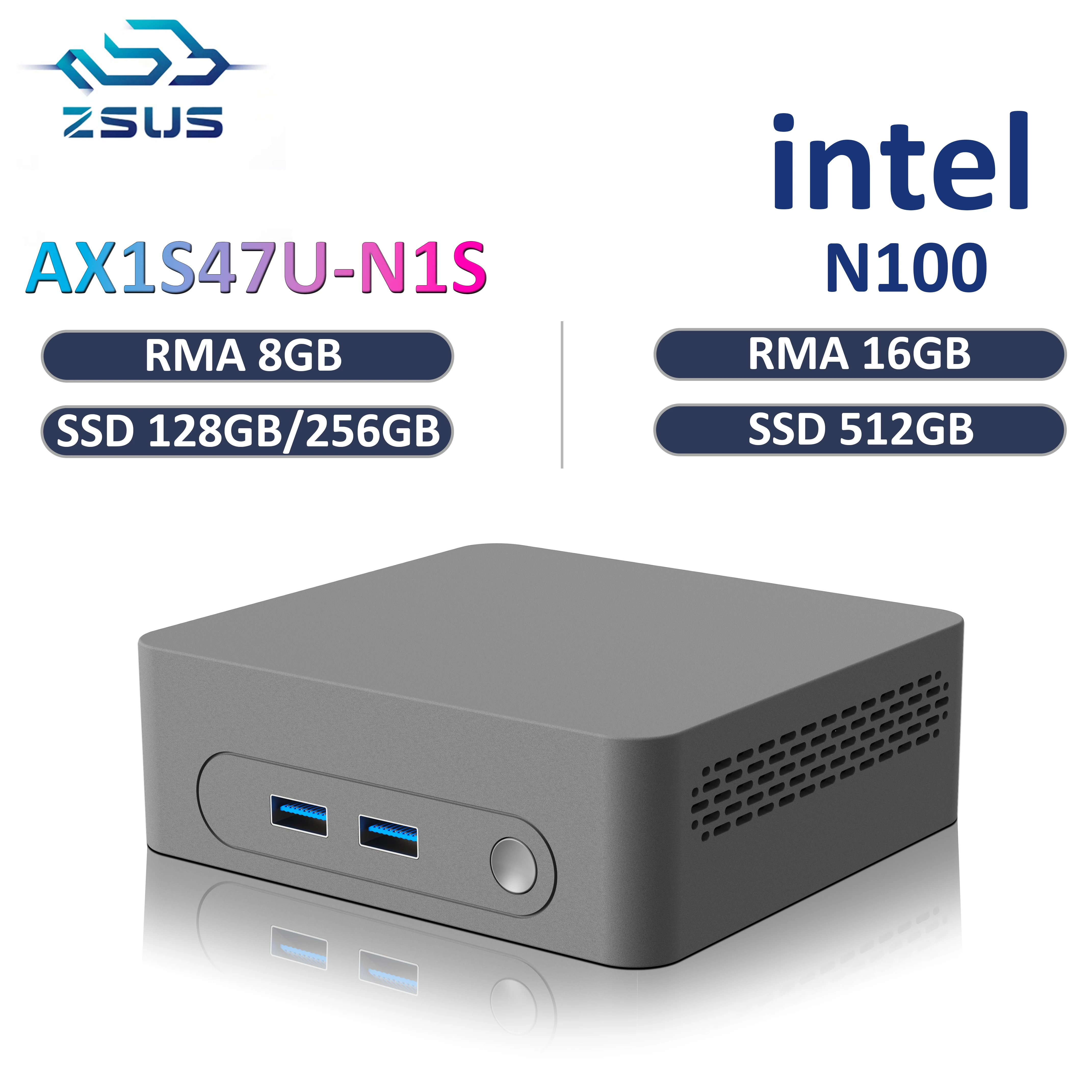 ZSUS N100 Mini PC Intel Celeron Desktop Gaming Computer 8GB  128GB 256GB DDR4 USB3.0 WIFI5 BT4.2