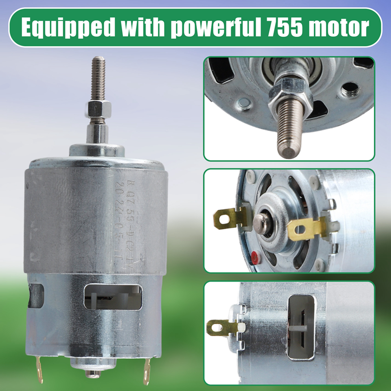 755 DC Motor For Weed Trimmer 21V Grass Cutter Motor With Long Shaft For Efficient Weed Cutting And Trimming