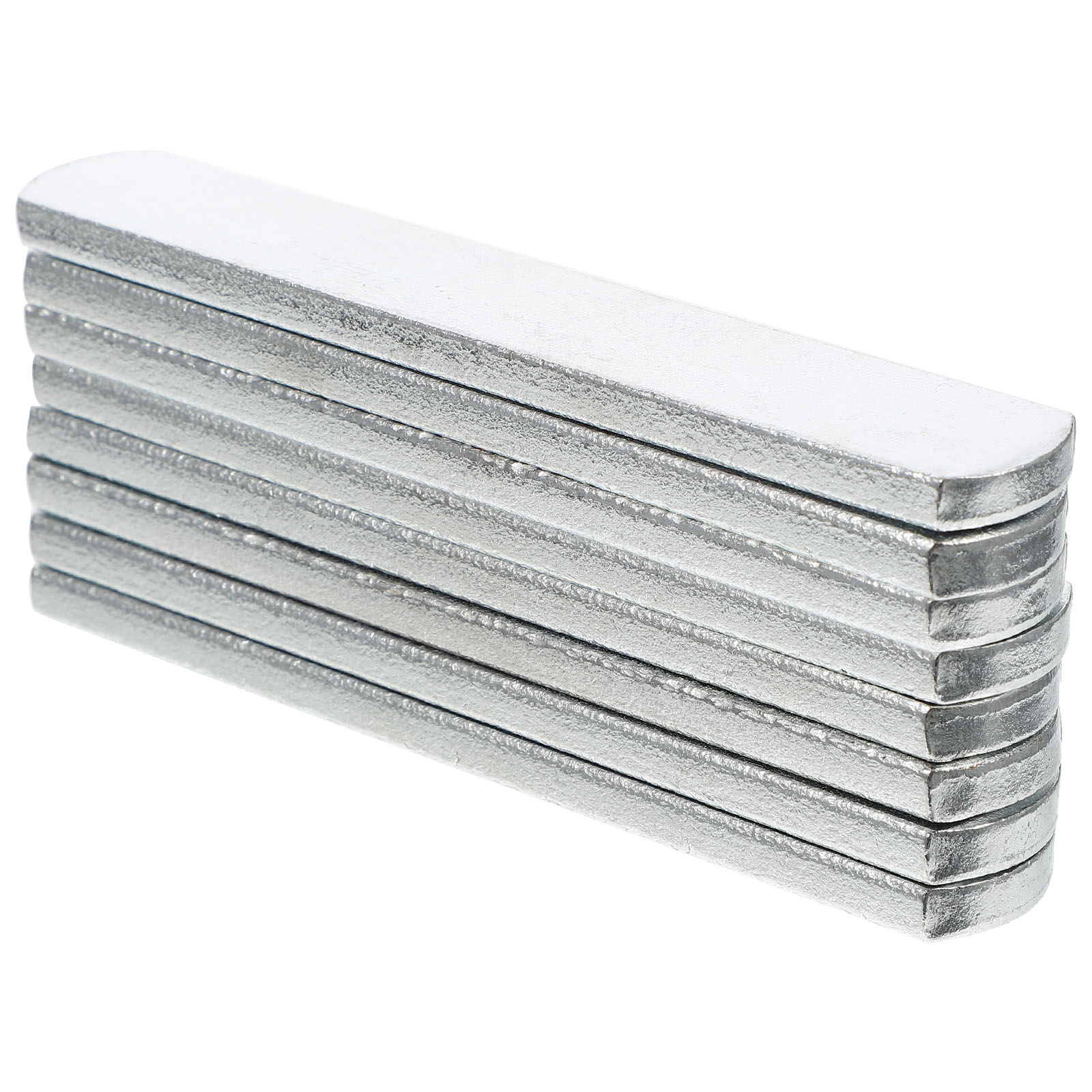 8 pçs galvanoplastia placa de aço rolamento de peso placa de aço treinamento de força tira ponderada colete de peso caneleiras de perna 15x2.5cm
