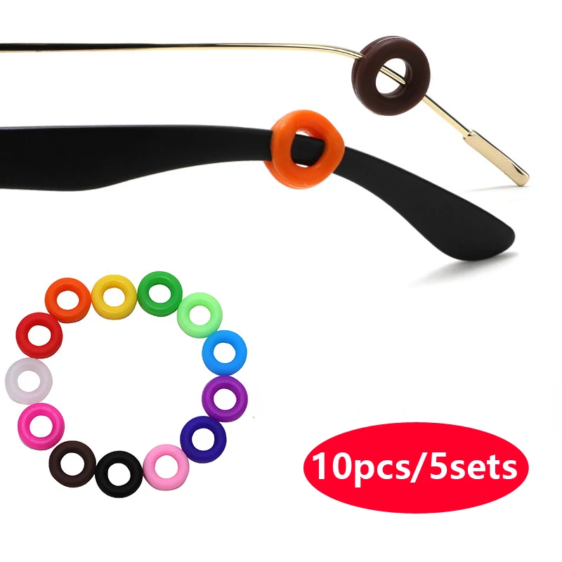 10pcs Anti-slip 실리콘 귀 그립 안경 안경 다리 귀고리 스토퍼 브래킷 패스너 액세서리 템플 팁 안경 홀더