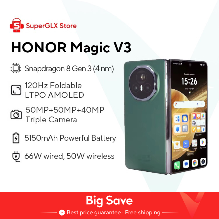 2024 nuevo Honor Magic V3 versión Global 5G plegable LTPO AMOLED 120Hz pantalla 7,92 "50MP cámaras Snapdragon 8 Gen 3 5150mAh 66W