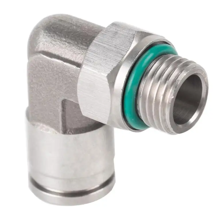 1/8 "1/4" 3/8 "1/2" 3/4 "BSP NPT femelle mâle pneumatique mamelon coude 304 inoxydable Push In connecteur rapide libération raccord d'air