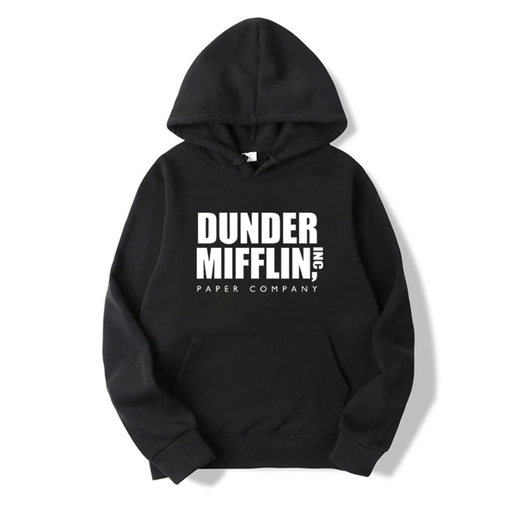 The Office Dunder 머플린 INC 페이퍼 후드, 드와이트 슈루트 맨투맨, 남성 여성 캐주얼 풀오버 후드 스웨터