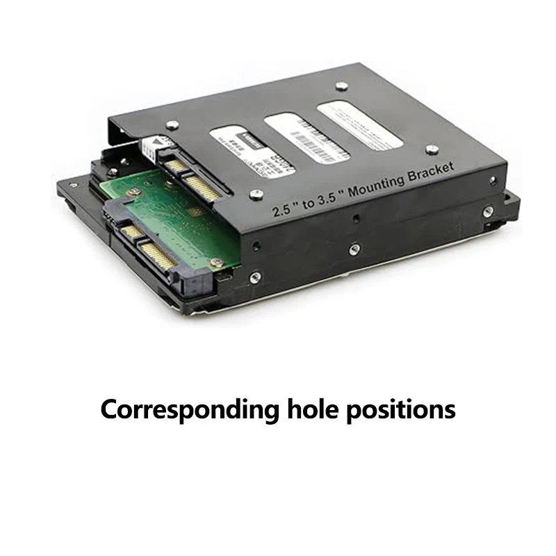 Coolcirc 2.5 to 3.5 Inch Metal SSD/HDD Adapter Bracket with SATA for PC Case & Mobile Use - Portable Hard Drive Mounting Kit