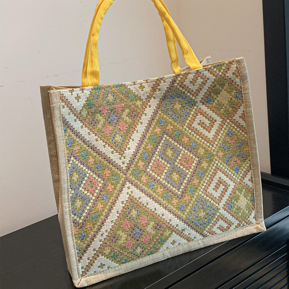 Bolso de hombro de gran capacidad para mujer, bolso de mano de estilo étnico, bolso de mano Retro