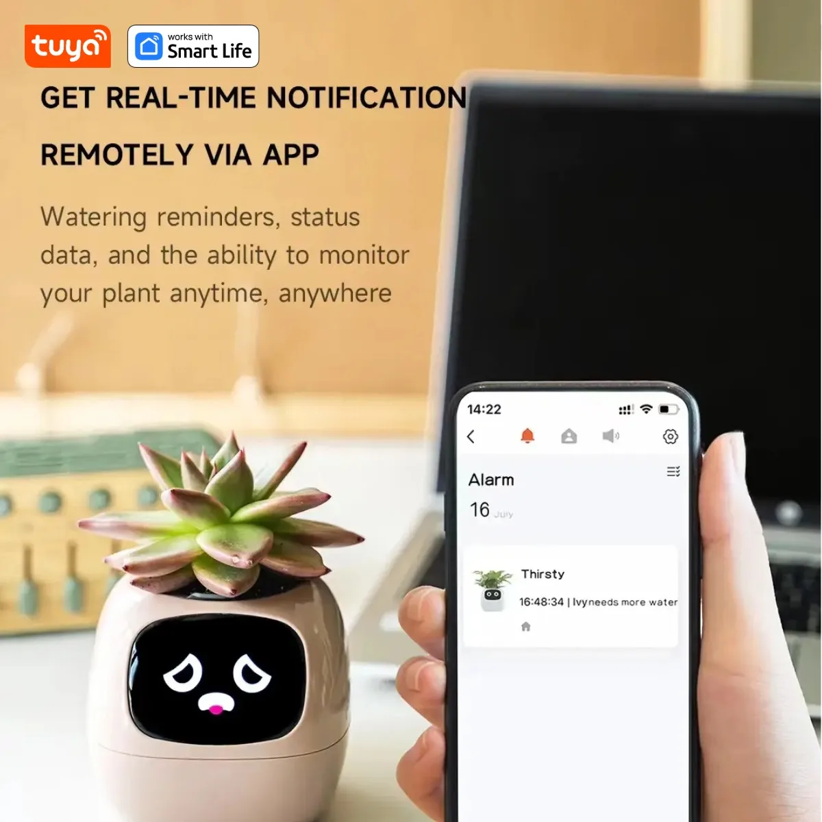 Умный плантатор для Ivy Yellow Tuya с 7 интеллектуальными датчиками и микрочипами