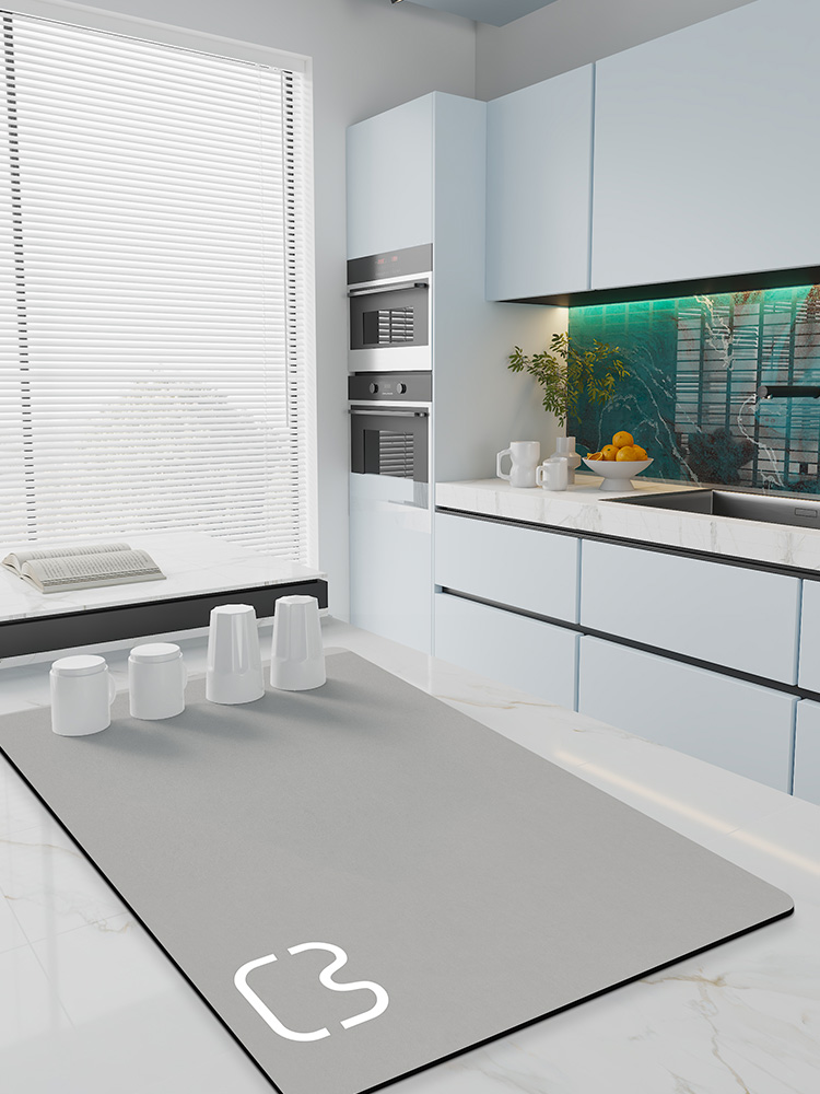 Estera de secado de platos de cocina, almohadilla de drenaje de café absorbente de secado rápido, vajilla, almohadilla de drenaje, mantel individual