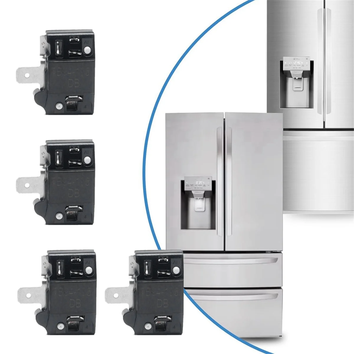 A72P 110/220V Refrigerator PTC Relay Compressor Overload Protector Refrigerator PTC Starting Relay 1/6 for