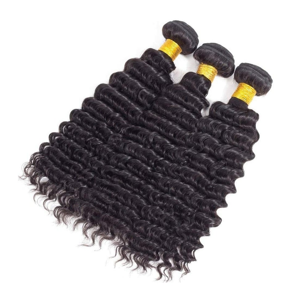 NextFace-Deep Curly Brazilian Hair Bundles, Thick Hair Tece, 10A Grade