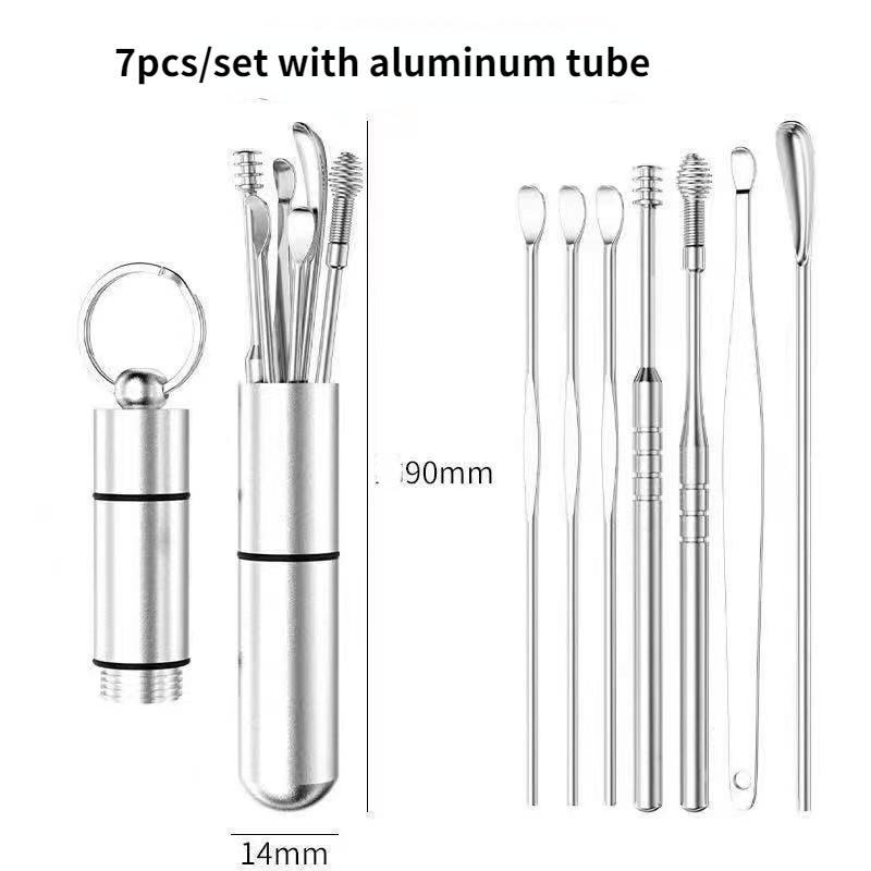 Tvidler Ear Cleaner Spiral Ear Stick Soft Silicone Cleaning Wax Swab Pick Tool Set 16pcs Ear Wax Removal Tool Ear Cleaning Stick