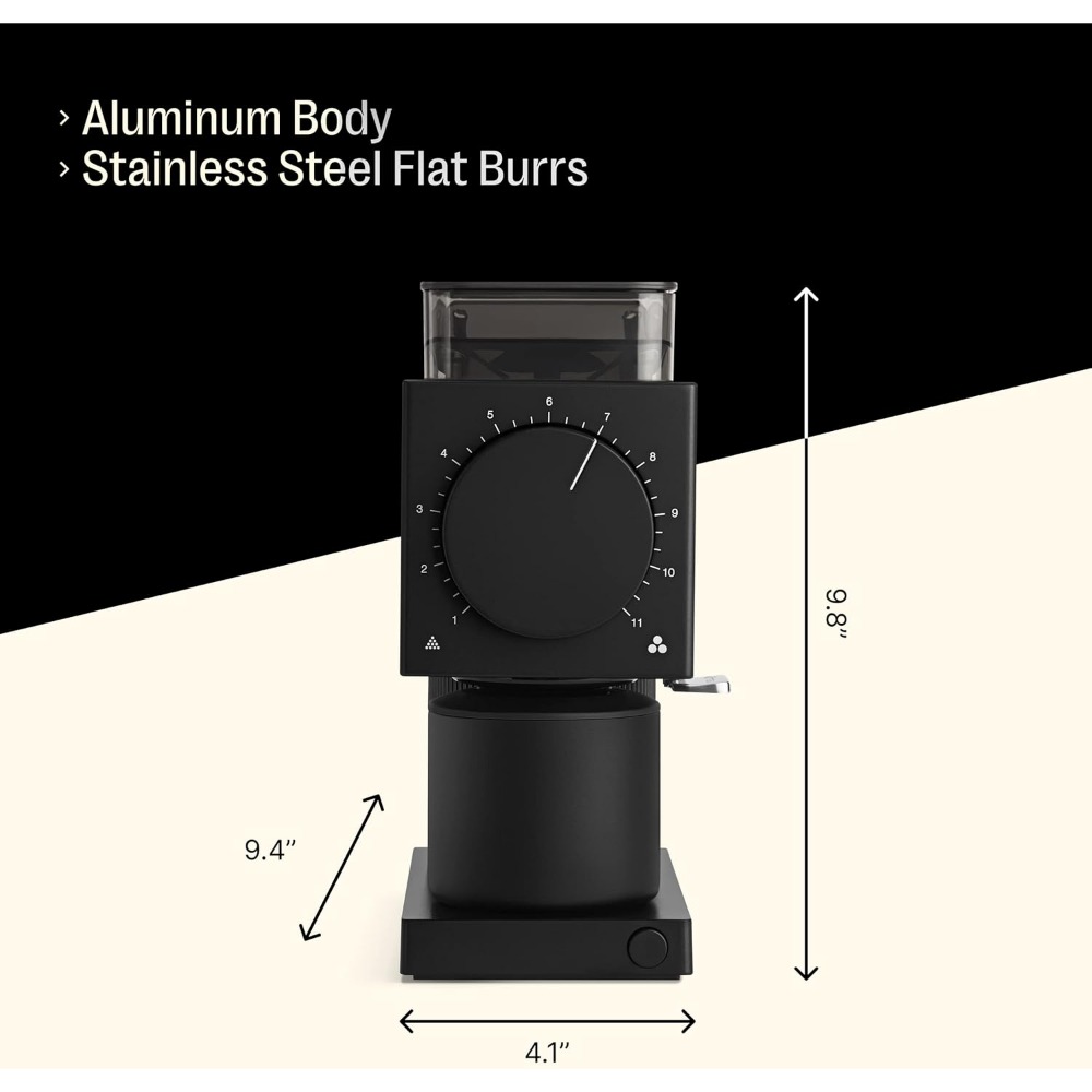 Gen 2 Ode Brew Grinder - Burr Electric Coffee Bean Grinder  for Drip French Press & Cold Brew - Small Footprint - Matte Black